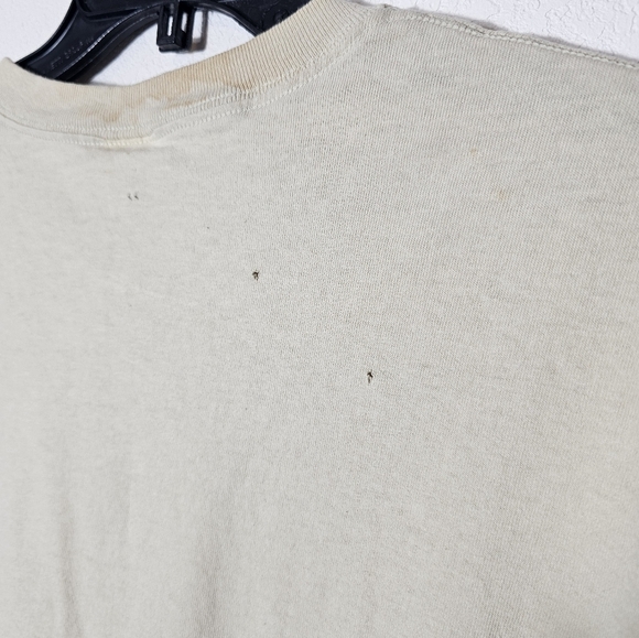 Vintage Beige Green Convertible "Go Topless" Graphic Tee Size XL *See Flaws - Picture 7 of 8